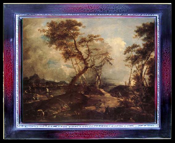 framed  Francesco Guardi Landscape, Ta047